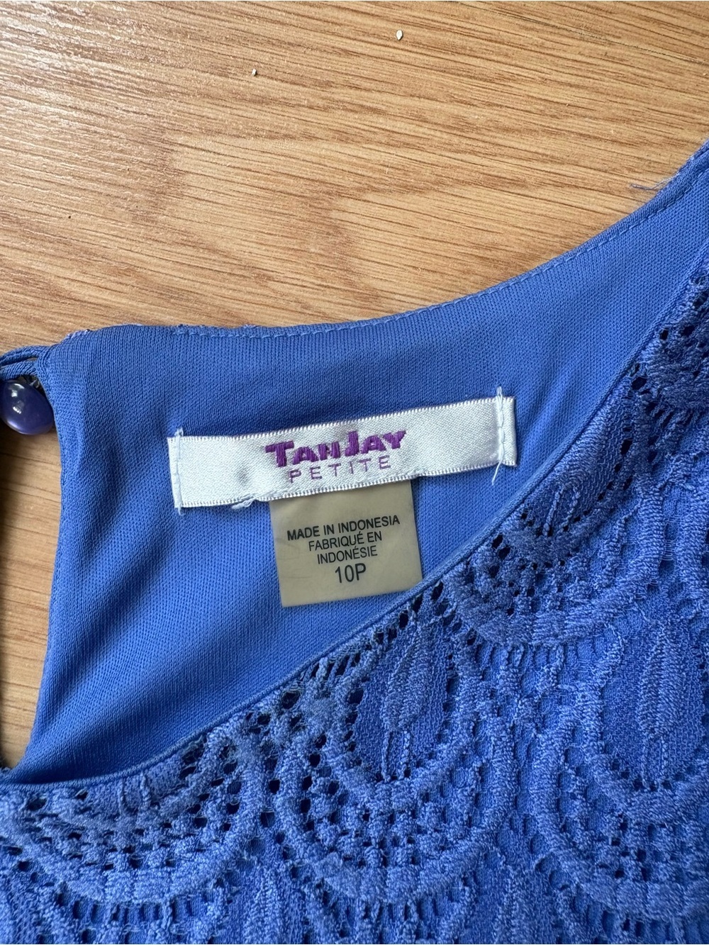 TanJay periwinkle Blue Lace Midi Dress 10p - Picture 4 of 9